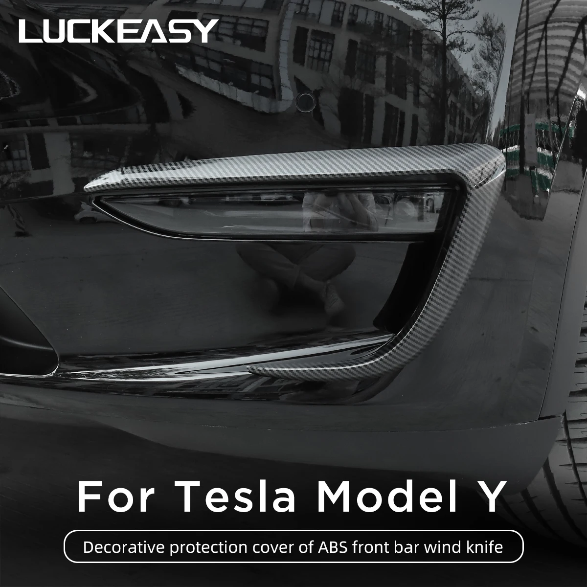 Für Tesla Modell 3 Modell Y Auto Außen Änderung Zubehör ABS Front