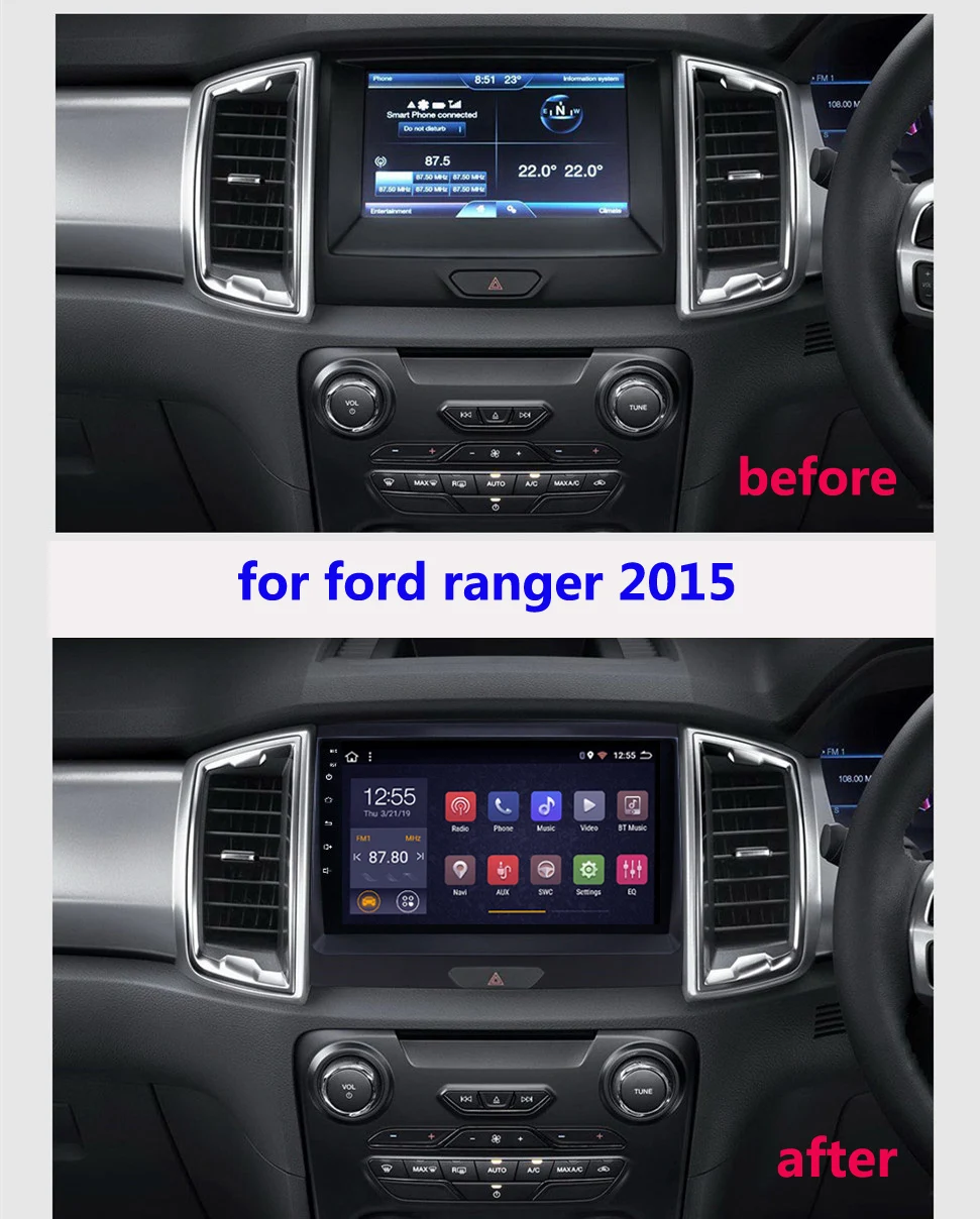 Горячая Распродажа 9 дюймов 2.5D Android 8,1 автомобильный DVD gps Playerfor Ford ranger мультимедийная навигационная система с BLUETOOTH wifi