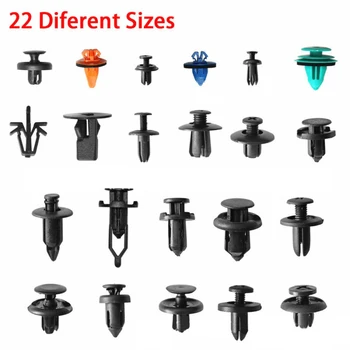

Fasteners Rivet Trim Panel Moulding Clip Black 22 types Set Car Body Plastic
