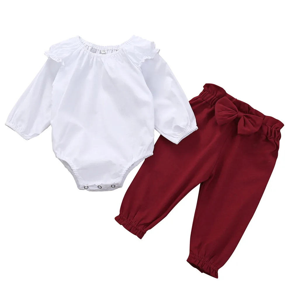 Erkek Bebek Giyim/комплект одежды из 2 предметов для новорожденных девочек комбинезон+ однотонные штаны, комплект одежды, Roupa Infantil Menina