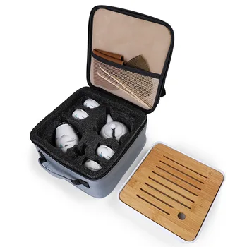 

Chinese Style Travel Tea Set 1 Pot /4 Cups Ceramics Teapot Cup Tea Can Gift Tea Set China Teaware Sets