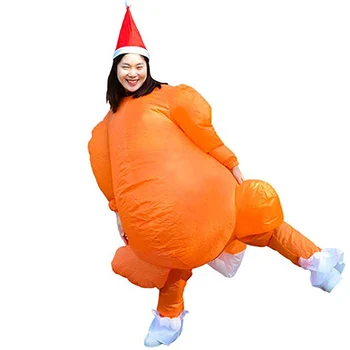 

Inflatable Costume Roast Turkey Game Cloth Adult Fun Blow Up Suit Halloween Cosplay TB Sale