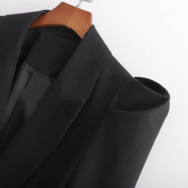 

Pj05 WOMEN'S Dress Autumn And Winter New Style peng xiu Mid-length Suit Tops Waist Hugging Lace-up Ol Wind Elegant Coat