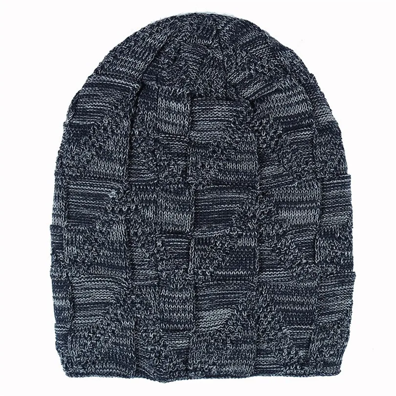 Модные зимние вязаные шапки Skullies, вязаные шапочки шерстяные, сохраняющие тепло, мужские шапки, одноцветные, плотные шапочки, головные уборы, аксессуары