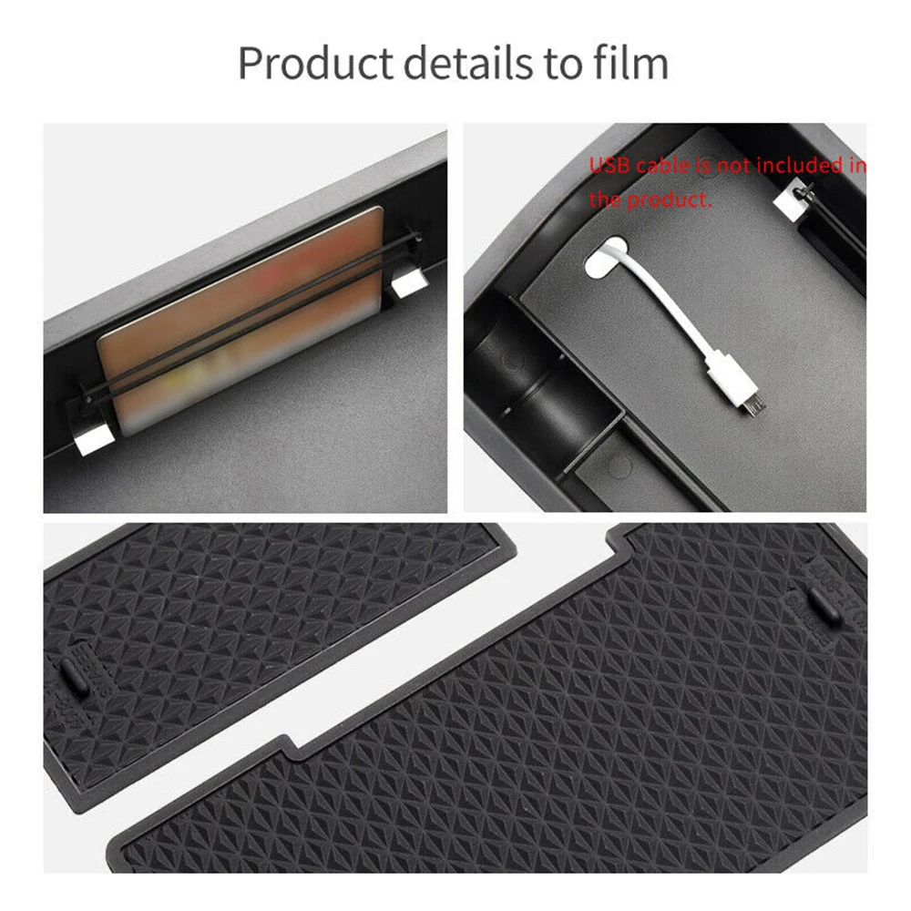 

For C5 Aircross 2017-2019 Armrest Storage Replacement Black 1pcs Car Auto