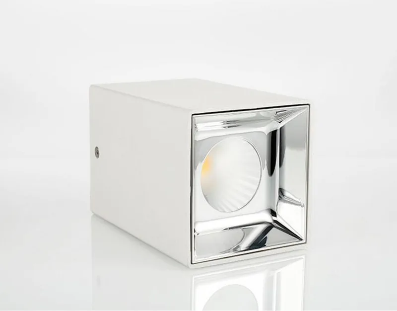 Многоцветный квадратный Dimmable COB светодиодный светильник 7 Вт/10 Вт светодиодный точечные потолочные светильники AC85-265V Теплый Холодный белый фоновые светильники Освещение