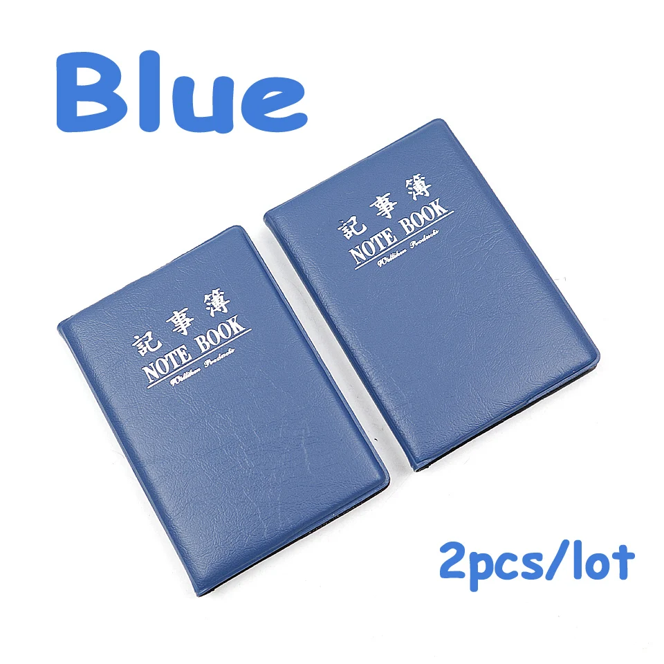 2pcs Blue 2 шт./лот, мини-блокнот с мягкой полиуретановой обложкой, маленький карманный блокнот, мини портативный блокнот, ежедневный рекламный подарок, канцелярские принадлежности - Цвет: 2pcs Blue