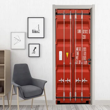 

Door Decor Stickers 3D Wall Mural Removable Self-adhesive Vinyl DIY Decals Wallpaper For Home Bathroom Kitchen Bedroom