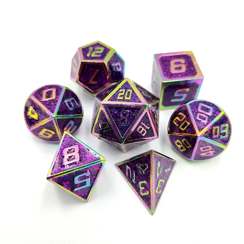 Новые высококлассные игральные кости DND набор 7 шт./компл. dados rpg металла