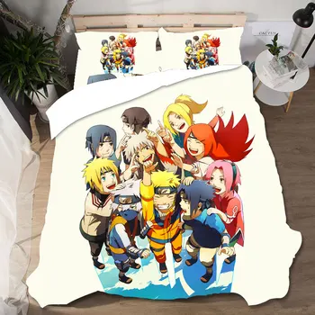 

Home Textiles Bed Linen Dobby NARUTO Ropa De Cama Sabanas 3d King Size Bedding Set comforter bedding sets Girls Bed Linen Poplin