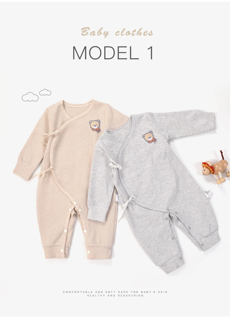 YATEMAO/одежда для малышей 0-12 месяцев; Одежда для новорожденных; комбинезоны с длинными рукавами для новорожденных мальчиков и девочек
