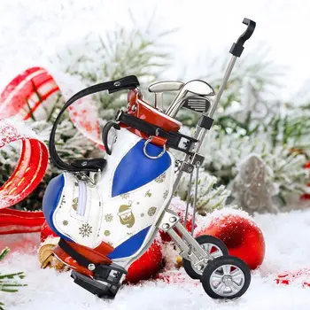 

2020 New American Christmas Golf Pen Holder Unique Gift With 2 Gold Golf Balls Christmas Home Decoration For Dad Mother Annivers