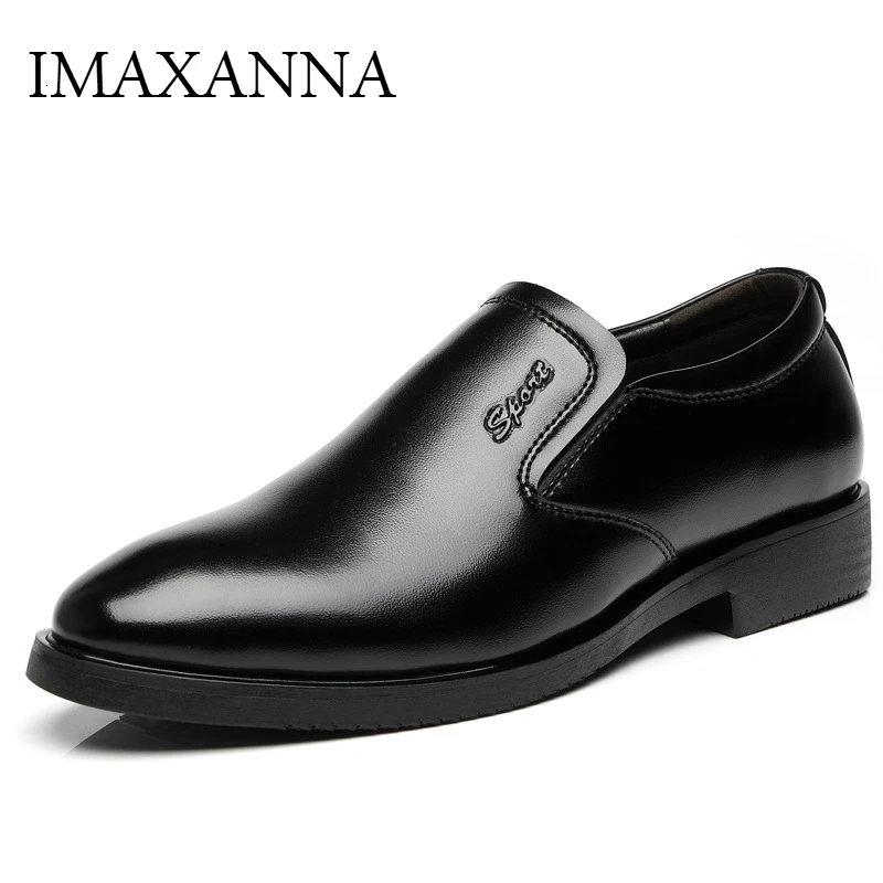 

IMAXANNA 2019 Autumn Men Casual Shoes Luxury Brand Genuine Leather Shoes Loafers Men Footwear Business Dress Men Shoes Big Size