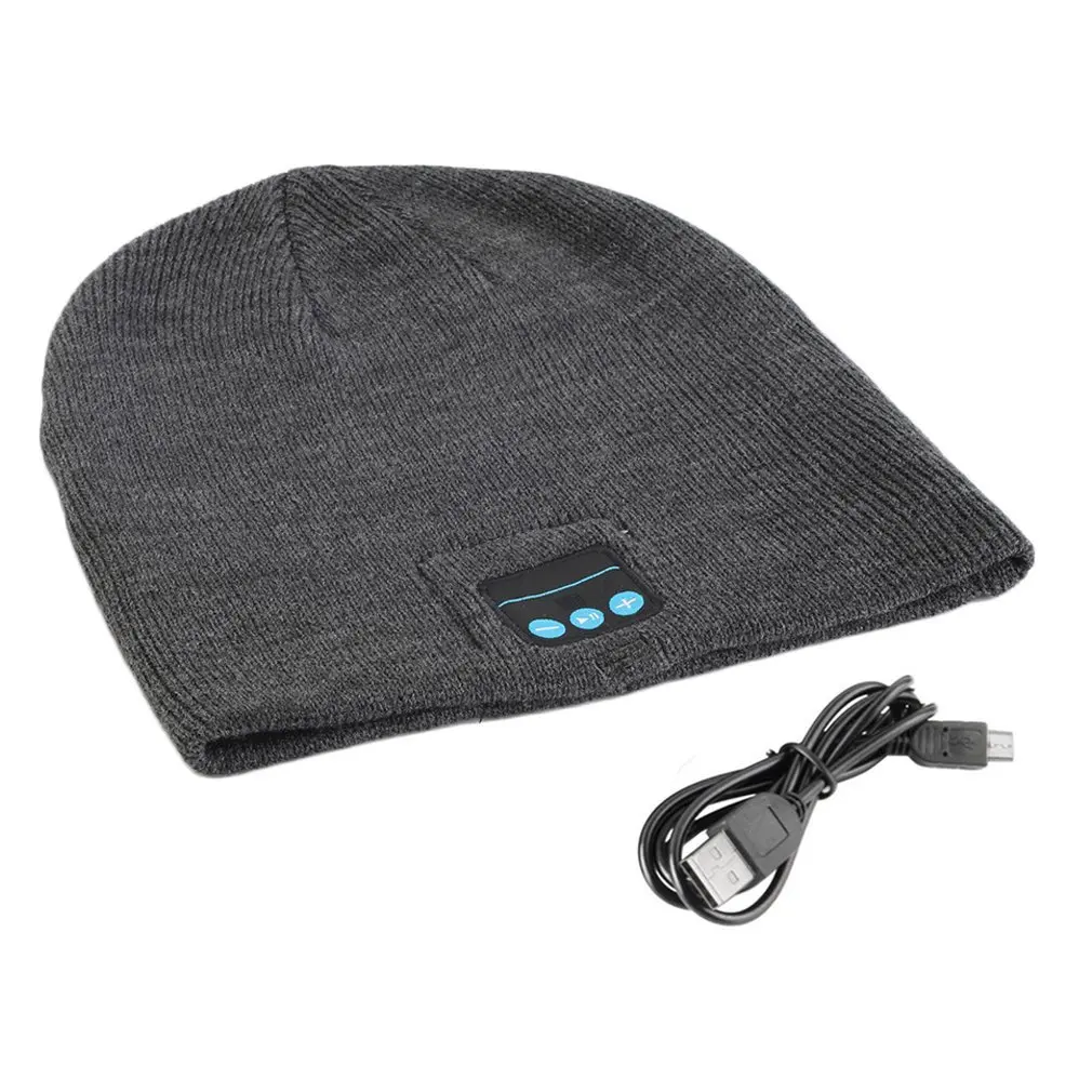 Беспроводная Bluetooth шапка зимние теплые шапки с V3.0 + EDR музыкальная Skullies унисекс