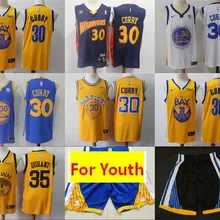 Молодежные детские шорты с Бейсбольным мячом золотого цвета, Зеленые Трикотажные изделия Стивен Карри Клай Томпсон драймонда