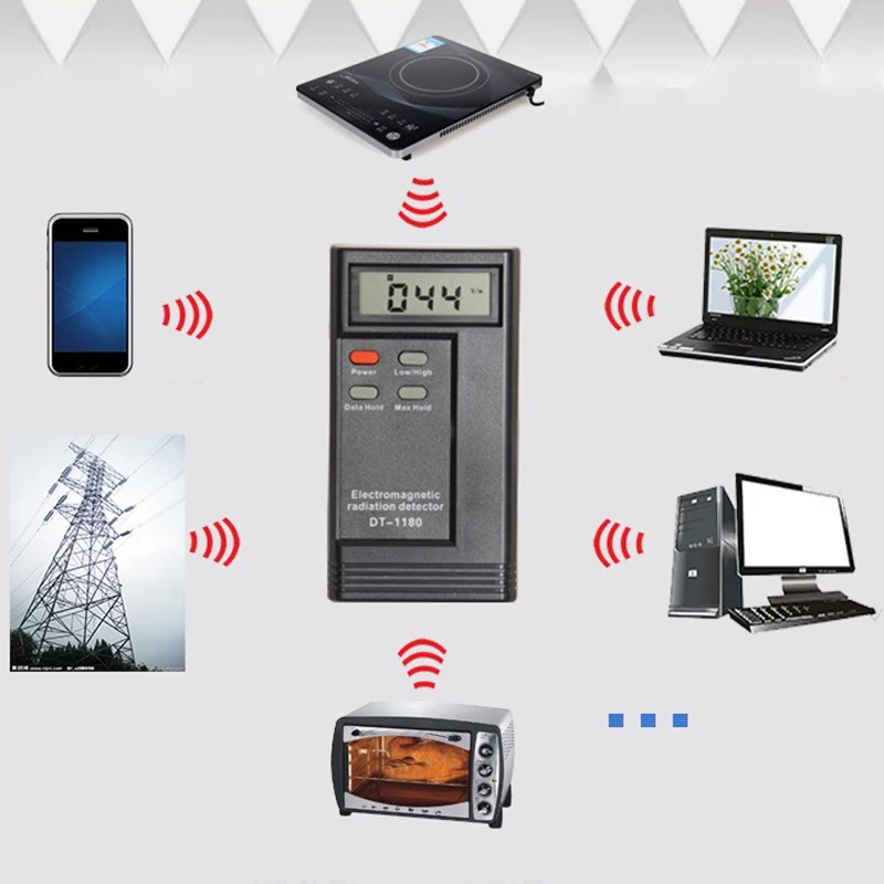 SHGO HOT-DT-1180 lcd цифровой детектор электромагнитного излучения EMF метр Дозиметр Тестер