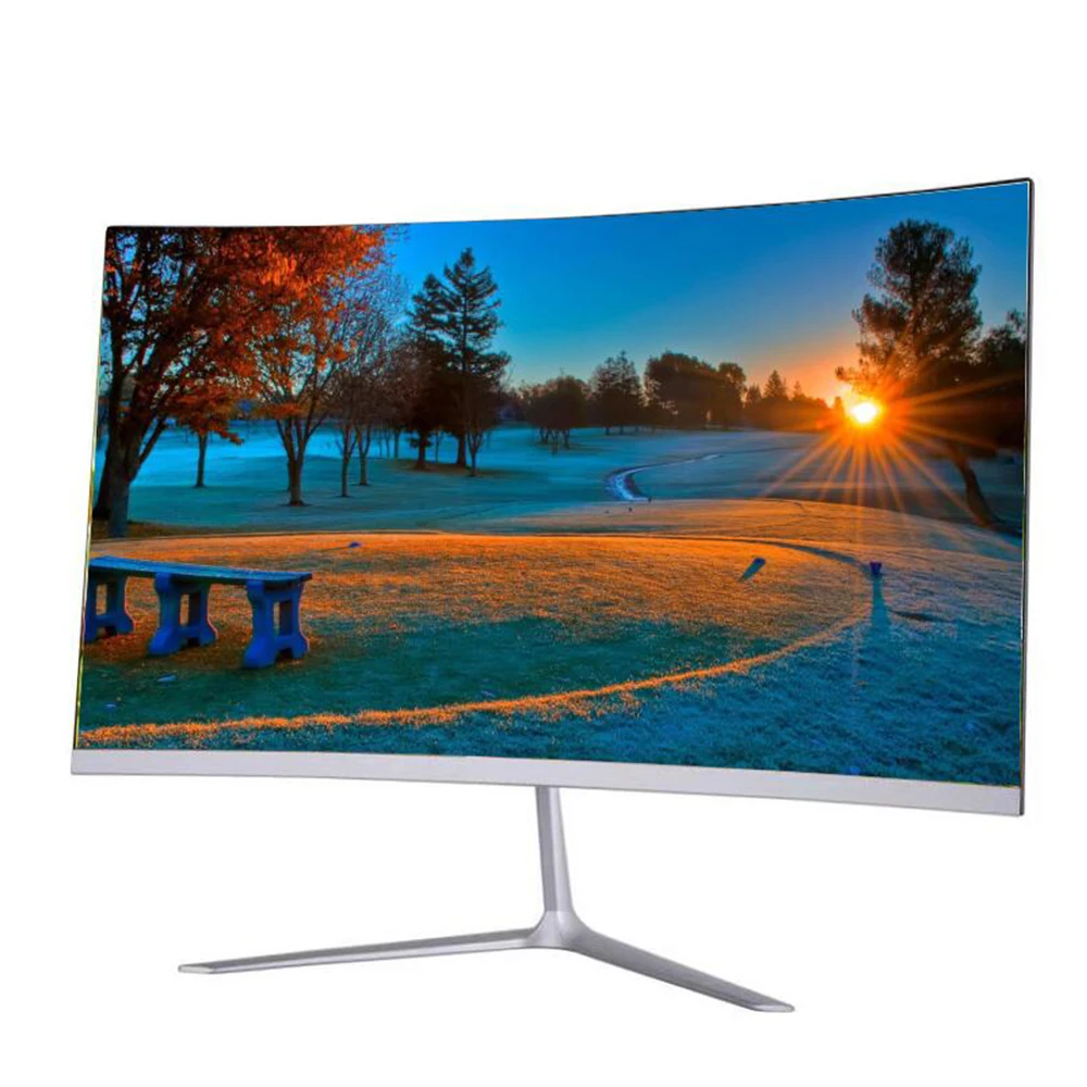 SILIJUN 24 inç 1920x1080p TFT/LCD kavisli monitör PC 75Hz HD oyun ekran Q24/q27 masaüstü ekran VGA/HDMI arabirim