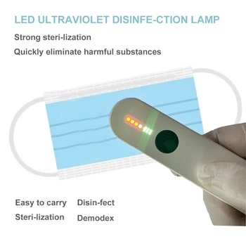 

UV Light Ultraviolet Light Portable UVC LED Lamp Chargeable Hand-Held for Home Office Travel uv sanitizer
