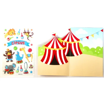 

Cartoon Animals Circus Acrobatics Dolphin Kawaii Gift Reward Kids Children Toys Scrapbooking Game Crystal Stickers & Background