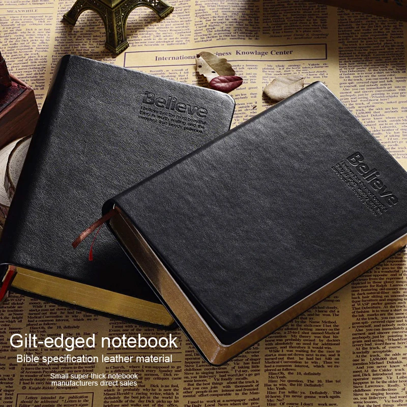 

240sheets Bible Leather Notebook Vintage Gilt-edged Notepad Small Bullet Journal Sketchbook Papelaria Mini Note Book Filofax