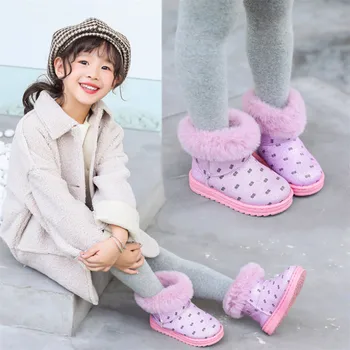 

New Arrival 2019 Bling Winter Shoes for Girls Plush Toddler Boy Boots Kids Keeping Warm Baby Snow Boots Children boots