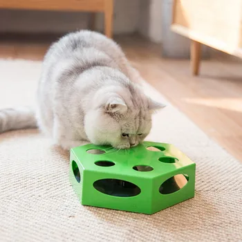 

Automatic Teaser Cat Mice Toy Electric Interactive Turntable Box Toy For Cat Teaser Toys