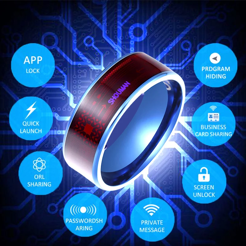 Новое модное кольцо Magic Wear NFC цифровое на палец подходит для телефонов Android с