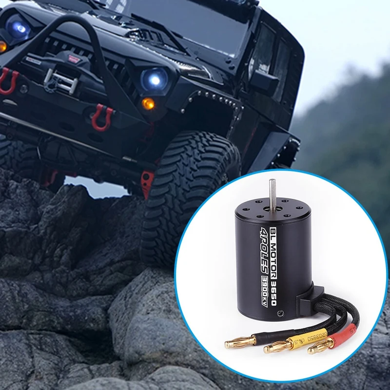 Водонепроницаемый 3650 3900Kv Rc бесщеточный двигатель 60A Esc программист для 1/10 Rc Автомобиль Грузовик Мотор Комплект