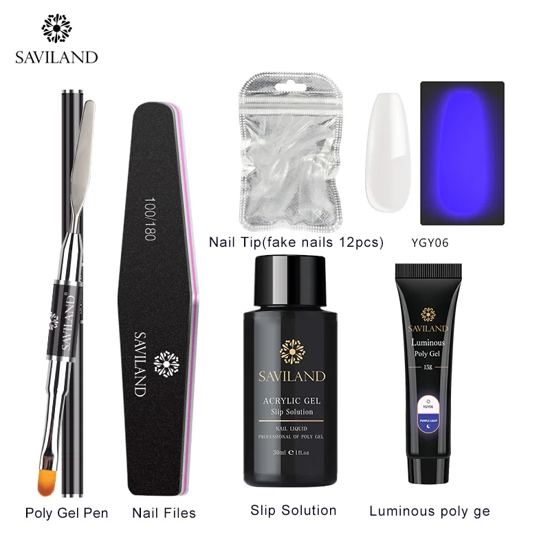 15g Poly Gel Kit Soak off 4 шт./компл. поли набор гелевых УФ Акрил строитель поли-гель, быстро сохнут, дизайн ногтей Pro с длинным натуральных ногтей Жесткий Гель-лак - Цвет: 15g Poly Gel Kit