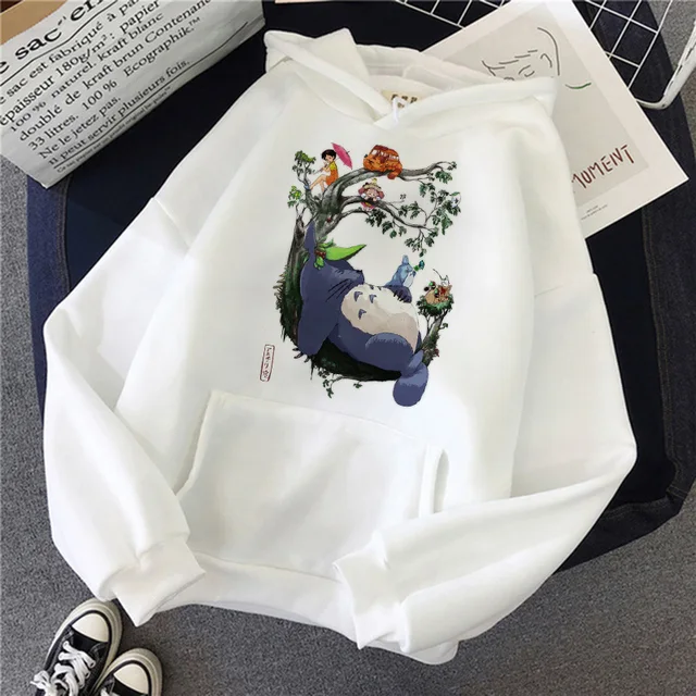 Totoro Studio Ghibli Kawaii Hoodies Harajuku Funny Anime Women Cartoon Sweatshirt Ullzang 90s Fashion Hoody Graphic Female Cute Hoodies Sweatshirts Aliexpress