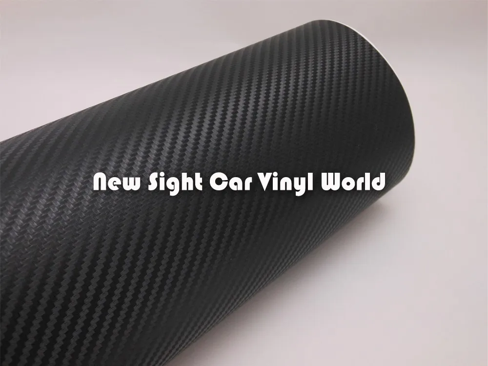 Высококачественный Черный 3D виниловый воздушный канал из углеродного волокна для автомобиля Размер: 1,52*30 м/рулон
