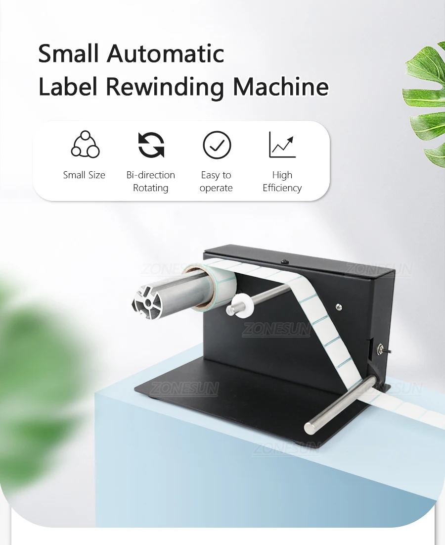 ZONESUN Small Electric Automatic Label Rewinding Machine