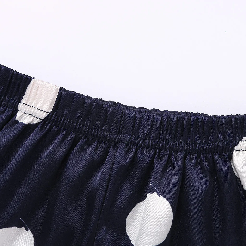 Осенние шелковые пижамные комплекты для маленьких мальчиков Детский топ с длинными рукавами и принтом+ штаны одежда для сна нижнее белье# p4