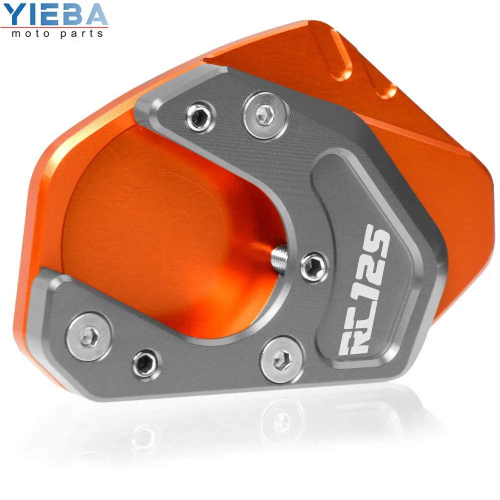 CNC алюминиевый moto rcycle Sidestand Kickstand ножная поддержка боковая подставка Увеличьте Мото части для KTM RC125 RC 125 - Цвет: orange-gray
