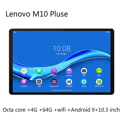 Lenovo-Tableta de 4 GB de RAM, tablet MediaTek P22T, procesador Octa core, memoria de 4 GB de RAM, 64 GB de ROM, WIFI de 10.3 pulgadas, Android 9, dispositivo electrónico portátil TDDI FHD de 10 puntos de contacto