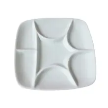 7-Well Квадратная Белая Керамическая палитра краски для акварели гуашь акриловая