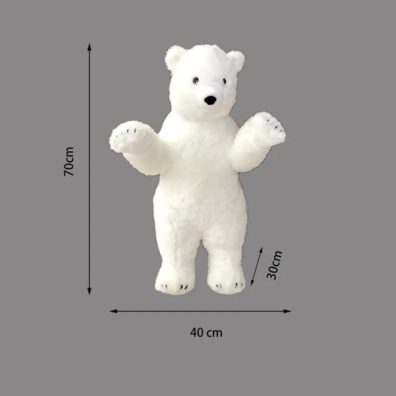 Pop Realistic Animal Polar Bear Plush Toy Lovely Stuffed Anime White Bears Doll Gift for Kid Decoration 28inch 70cm DY61241(8)