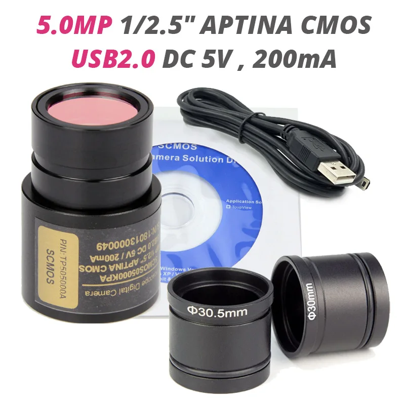 5MP цифровой окуляр микроскоп камера USB 2 0 биологический стерео промышленная