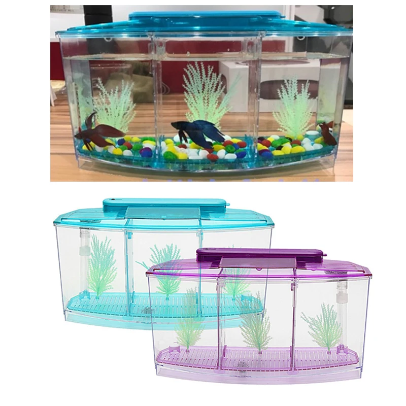 Нерестилище Betta Fish бак перегородка 2 цвета "креветка" Золотая рыбка "сделай сам" Аквариум водная трава размножения аквариума без запаха аквариум