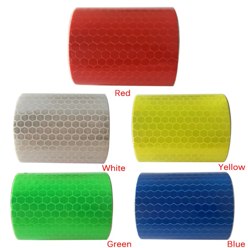 

Self Adhesive Tape 5x100cm Waterproof Pure Color Reflect Light Safety Security Caution Reflective Tape Warning Tape Sticker