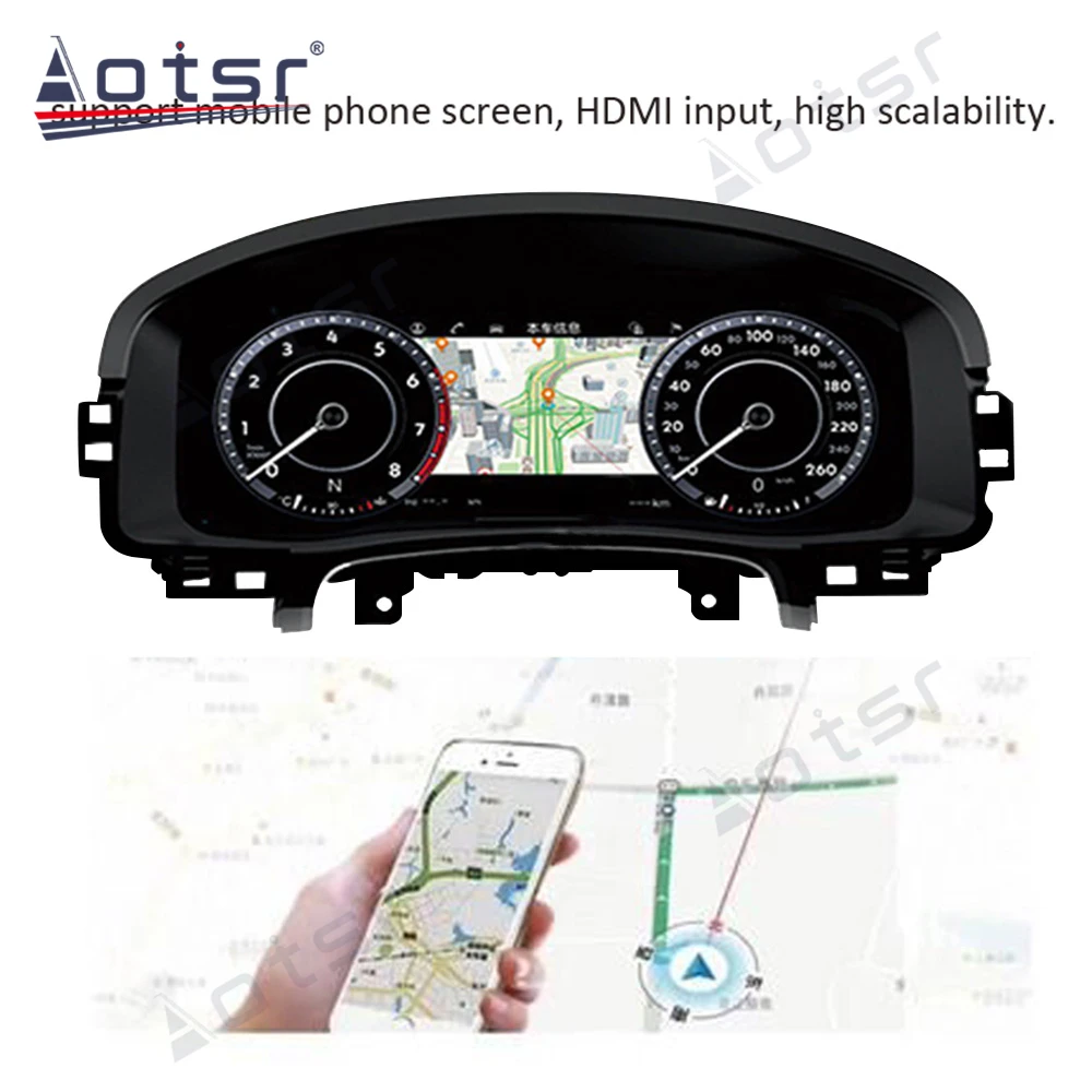 US $768.00 For VW B8 PASSAT CC Golf 7 GTI Teramont Variant LCD Android Car Instrument Dashboard Display Head Unit GPS Navigation Multimedia