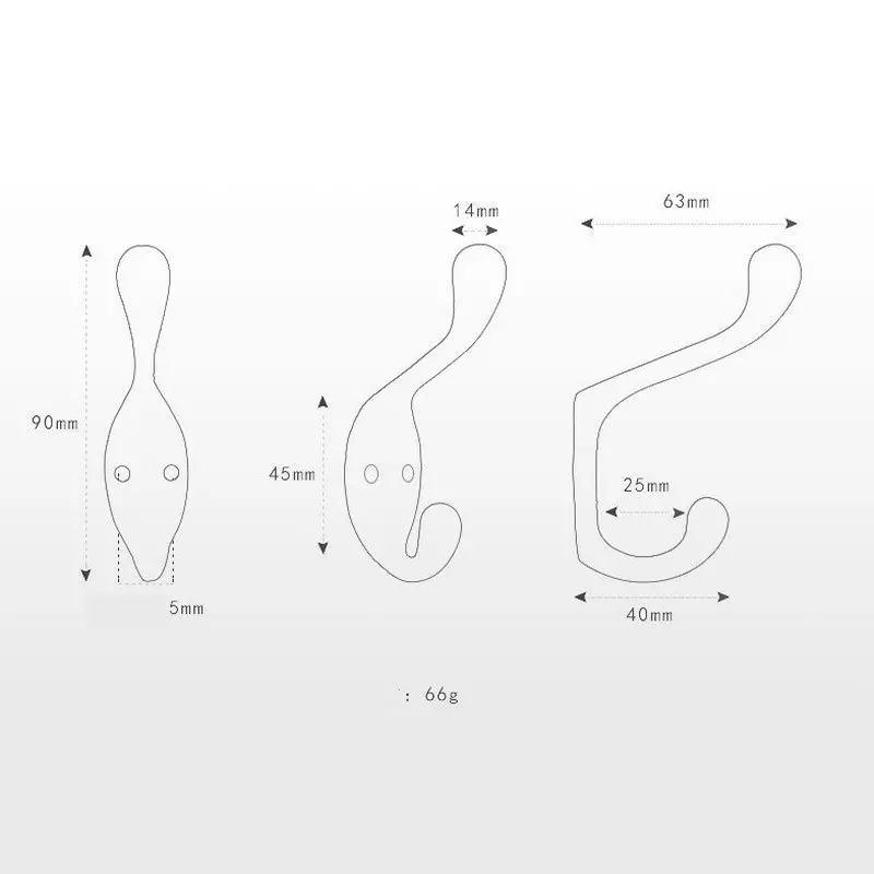 CLASSIC Antique Europe Garden Style Household Living Bedroom 2PCSLot Coat Hanger Clothes Hook Coat Hook Coat Rack Robe Hook (5)