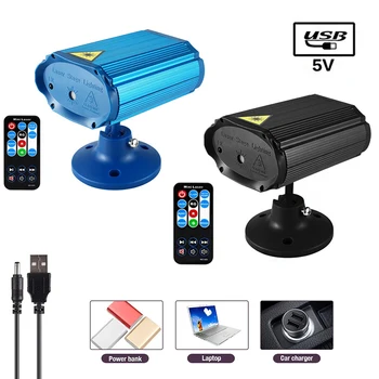 

2PCS Voice Control Music Disco Light Stage Effect Lamp 5V USB Recharge Laser Lights For Wedding Birthday Party