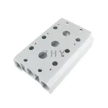 Алюминий 3 ряда станций коллектор соленоидный воздушный пилот клапан база