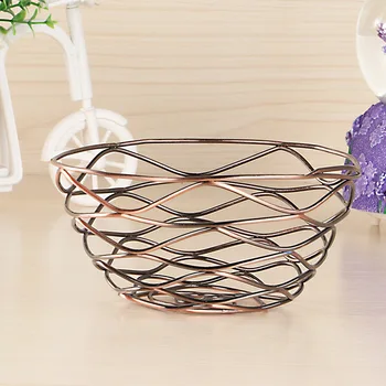 

Iron Fruit Basket Holder Storage Snack Basket Household Tea Table Fruit Basket for Home Dining Table Decor
