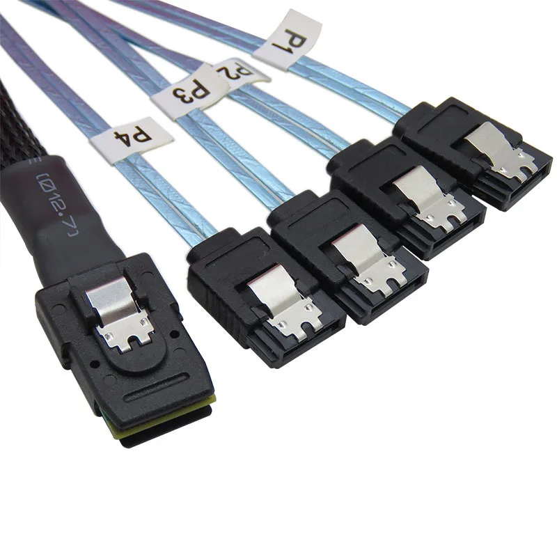 Mini SAS 36P SFF 8087 Male to 4 SATA 7P Female кабель Splitter SAS/SATA адаптер 12Gbp серверный жесткий диск с