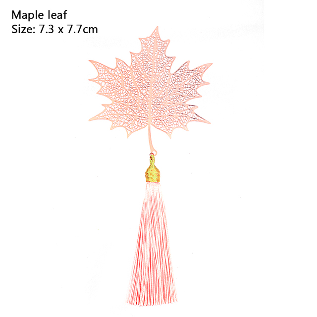 Models Retro Metal Tassel Bookmark Chinese Style Creative Leaf Vein Hollow Book Markers Copper Book Holder Stationery Supply