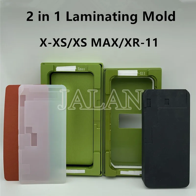 

New 2 in 1 Universal Laminating Mold for iP XR IP 11 Glass OCA Position Mould LCD Touch screen repair unbern flex rubber