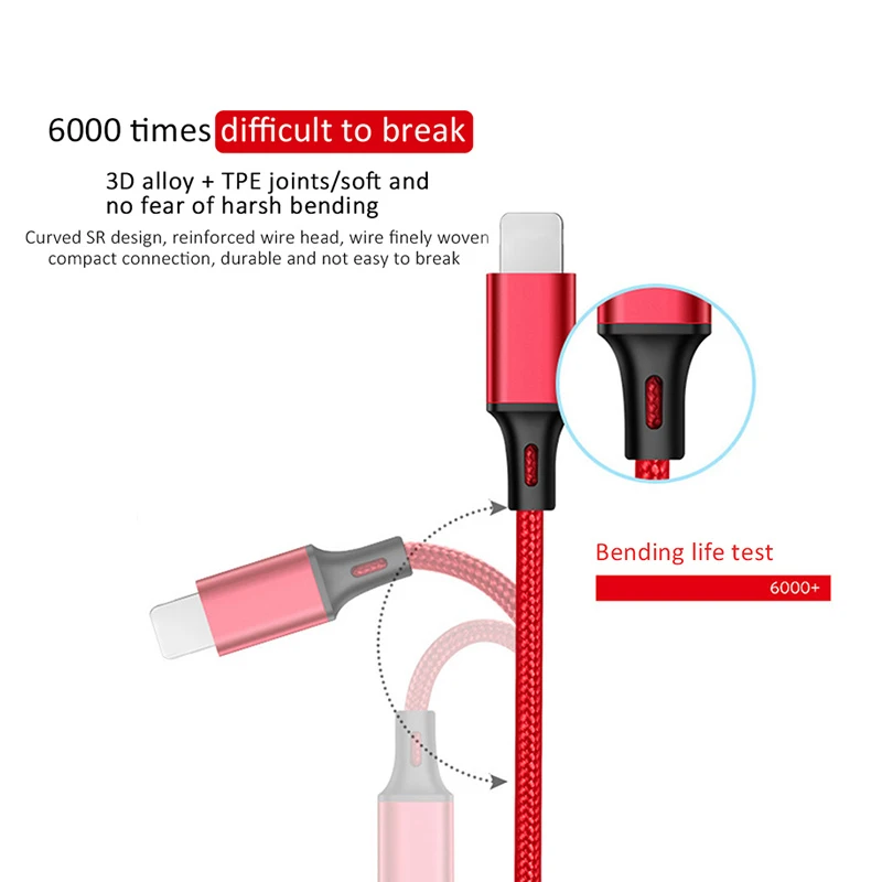 ! ACCEZZ 2 в 1 USB B 8 Pin зарядный кабель освещение для Iphone X 7 6 6S XS MAX Micro Samsung S7 S6 Huawei