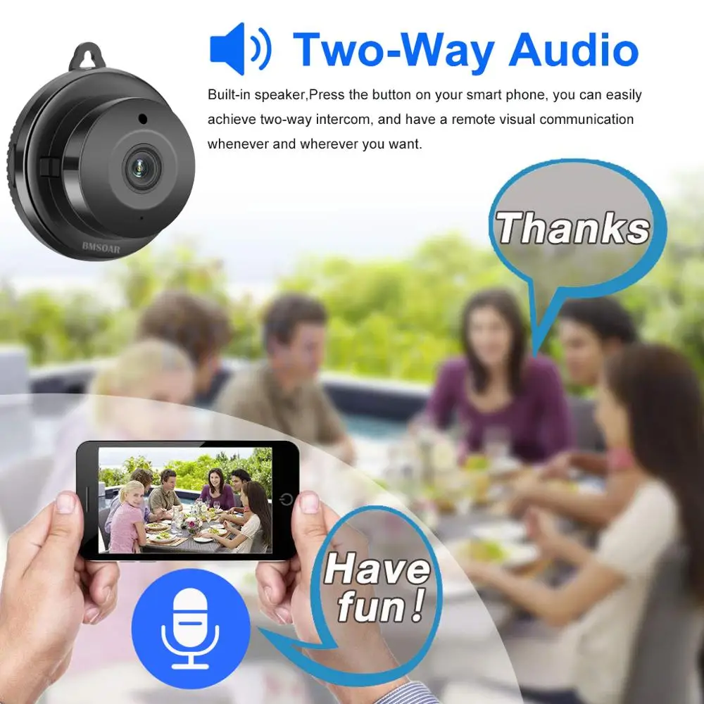 Беспроводная мини камера с Wi Fi 1080P функцией ночного видения|Камеры